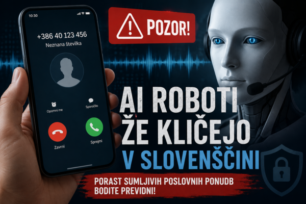 AI telefonski klic v slovenščini – opozorilo pred spletnimi in telefonskimi prevarami z uporabo umetne inteligence v Sloveniji.